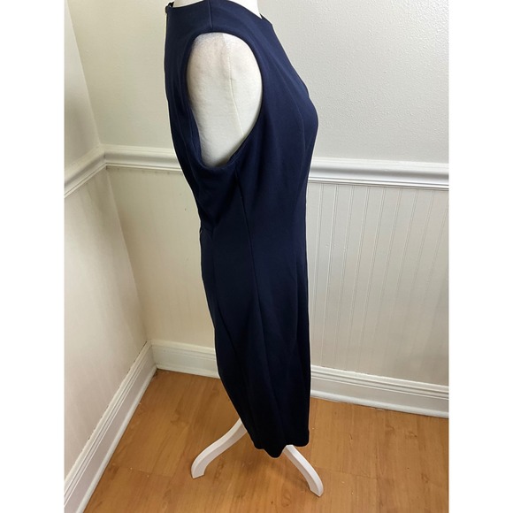 Calvin Klein‎ Navy Blue Sleeveless Sheath Dress Career Work Women Size 8 - Picture 3 of 9